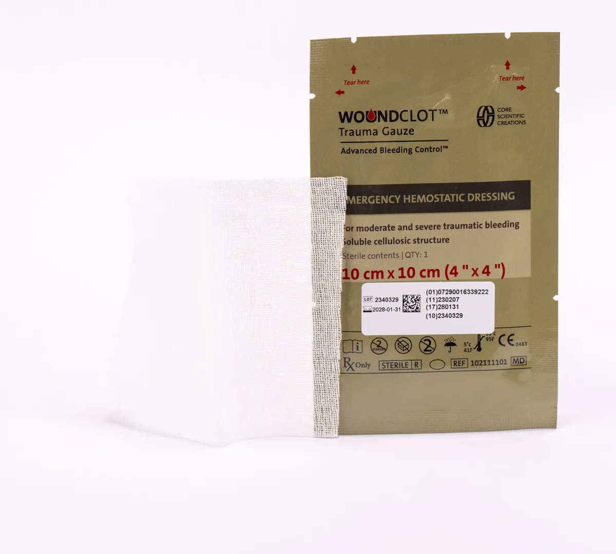 WoundClot™ Trauma Gauze 10x10 cm